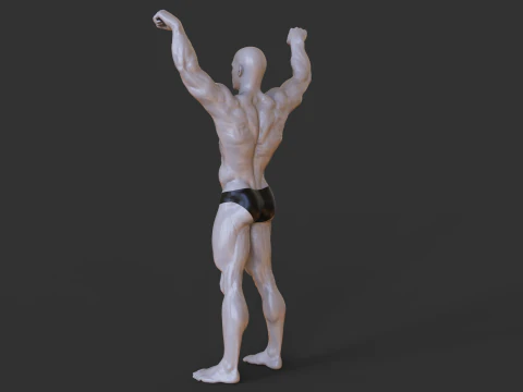 Postura do fisiculturista Modelo de Impressão 3D