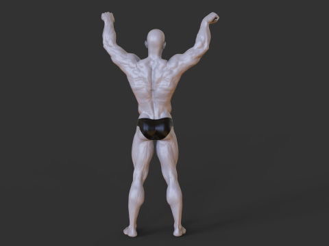 Bodybuilder Pose 3D Baskı Modeli