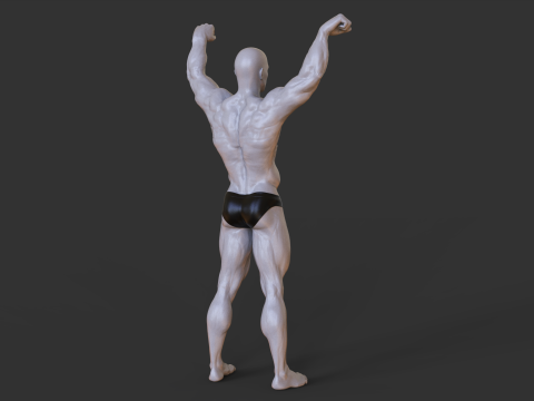 Bodybuilder Pose 3D Baskı Modeli