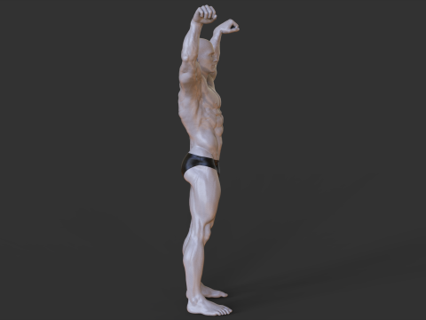 Bodybuilder Pose 3D Baskı Modeli