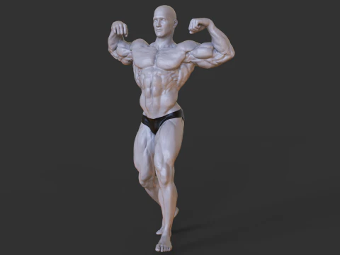 Поза бодибилдера 3D Принт Модель