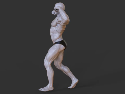 Поза бодибилдера 3D Принт Модель