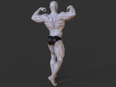 Поза бодибилдера 3D Принт Модель