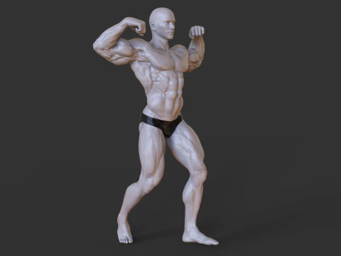 Поза бодибилдера 3D Принт Модель
