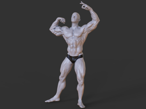 Bodybuilder Pose Modello di stampa 3D