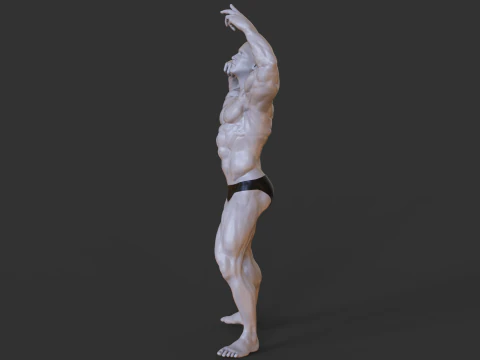 Bodybuilder Pose 3D Print Model