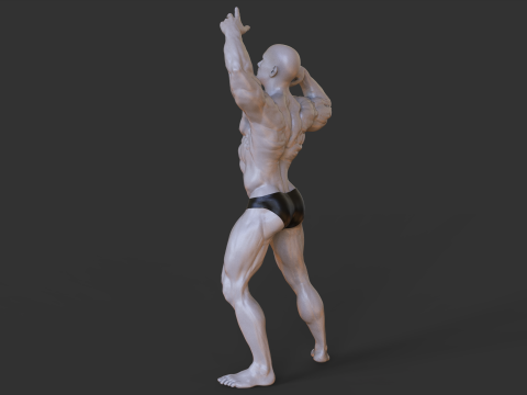 Bodybuilder Pose Modello di stampa 3D
