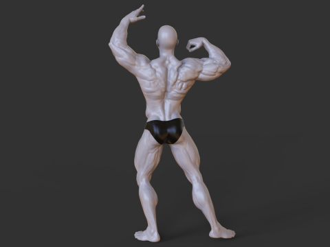 Bodybuilder Pose Modello di stampa 3D