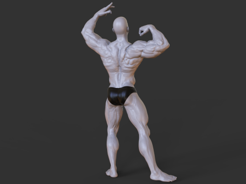 Bodybuilder Pose Modello di stampa 3D
