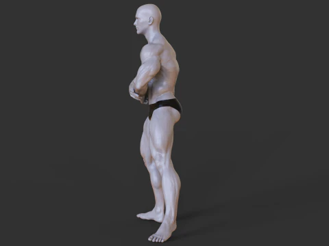 Bodybuilder Pose 3D Print Model