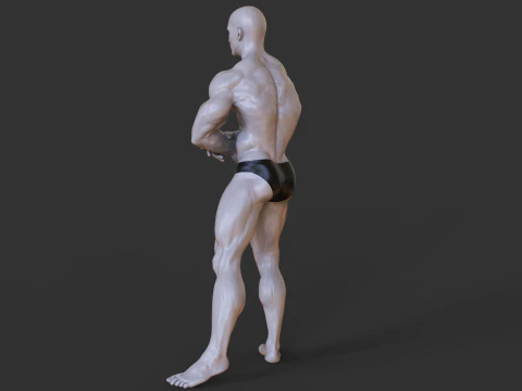 Bodybuilder Pose 3D Print Model