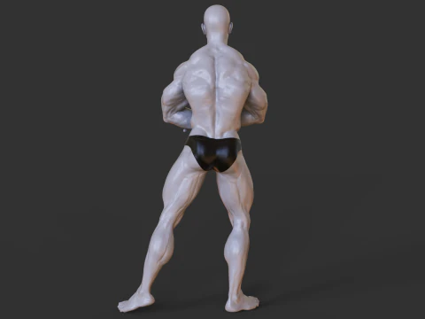 Bodybuilder Pose 3D Print Model