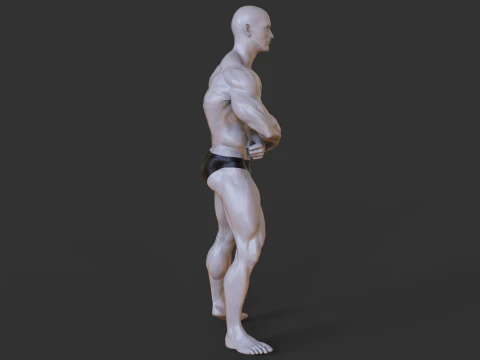 Bodybuilder Pose 3D Print Model