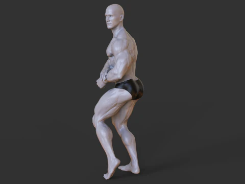 Bodybuilder Pose 3D Print Model