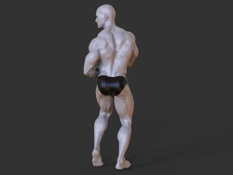 Bodybuilder Pose 3D Print Model