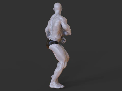 Bodybuilder Pose 3D Print Model