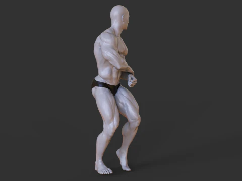 Bodybuilder Pose 3D Print Model
