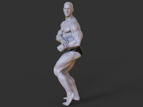 Bodybuilder Pose 3D Print Model