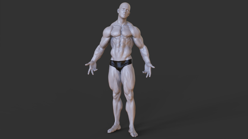 Bodybuilder Pose 3D-Druckmodell .c4d .max .obj .3ds .fbx .stl .blend