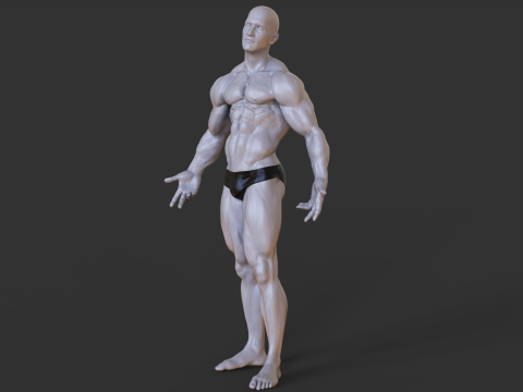 Bodybuilder Pose 3D-Druckmodell