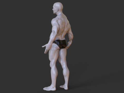 Bodybuilder Pose 3D-Druckmodell