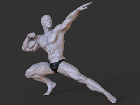 Bodybuilder Pose 3D Print Model