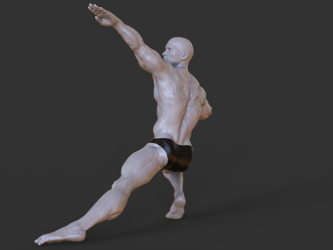 Bodybuilder Pose Model do druku 3D
