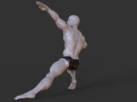 Bodybuilder Pose 3D Print Model