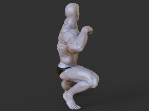 Bodybuilder Pose Model do druku 3D