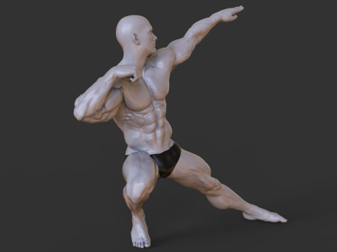 Bodybuilder Pose Model do druku 3D