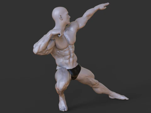 Bodybuilder Pose 3D Print Model