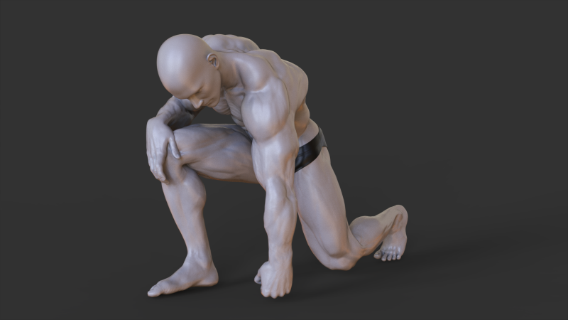 Bodybuilder Pose 3D 打印模型 .c4d .max .obj .3ds .fbx .stl .blend 