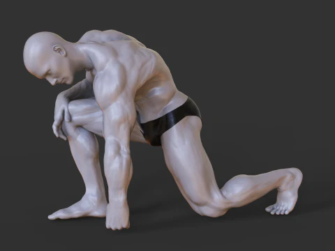Bodybuilder Pose 3D Print Model
