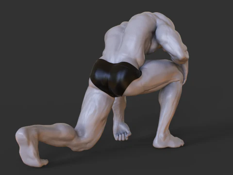 Bodybuilder Pose 3D Print Model