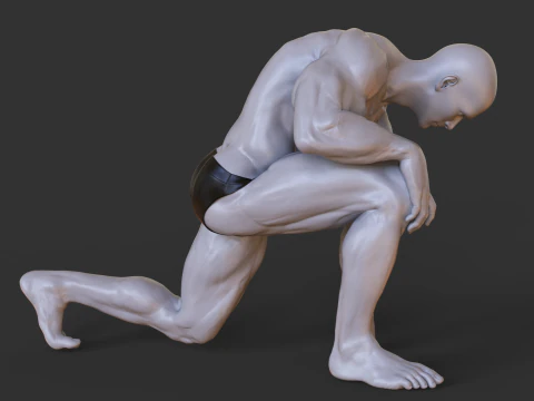 Bodybuilder Pose 3D Print Model