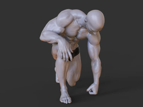 Bodybuilder Pose 3D Print Model