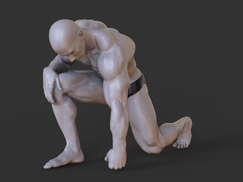 Bodybuilder Pose 3D Print Model