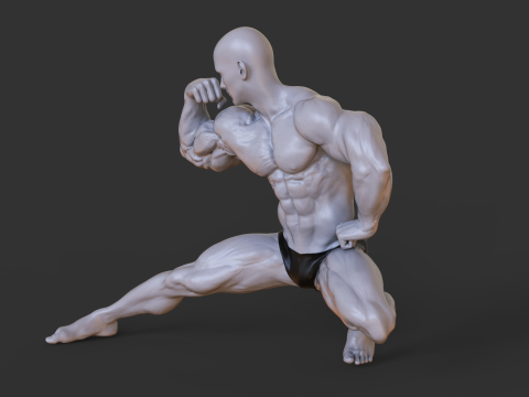 Bodybuilder Pose 3D प्रिंट मॉडल