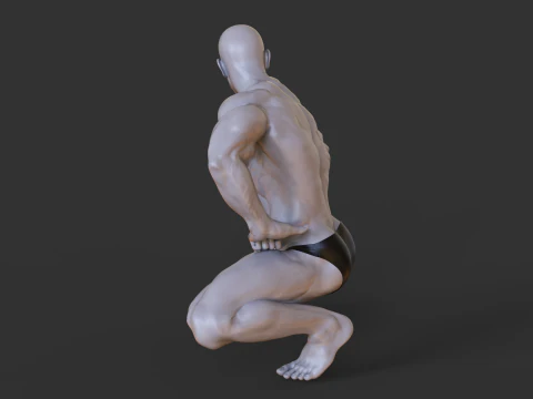 Bodybuilder Pose 3D Print Model