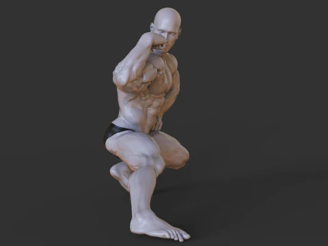 Bodybuilder Pose 3D Print Model