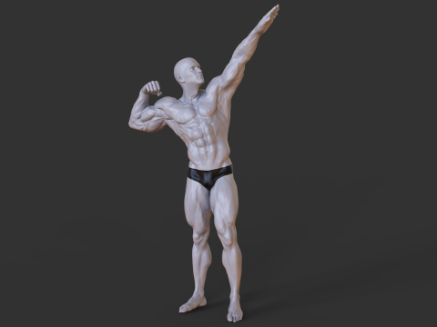 Bodybuilder Pose 3D प्रिंट मॉडल