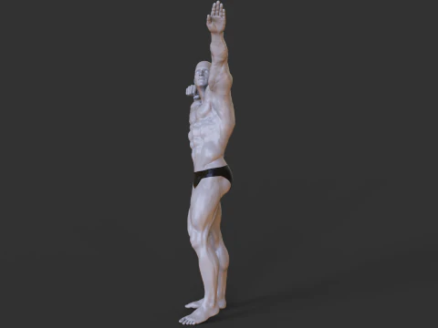 Bodybuilder Pose 3D Print Model