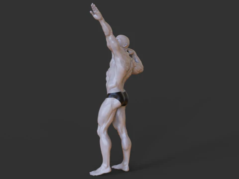 Bodybuilder Pose 3D Print Model