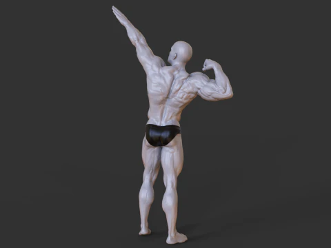 Bodybuilder Pose 3D Print Model