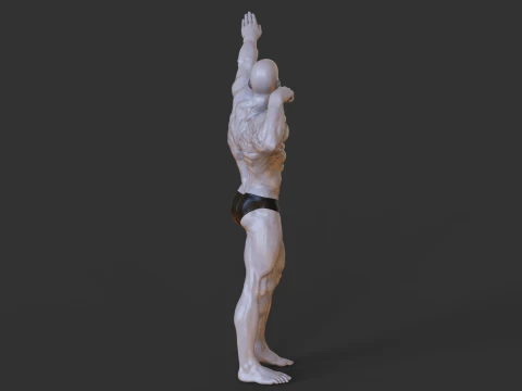 Bodybuilder Pose 3D Print Model