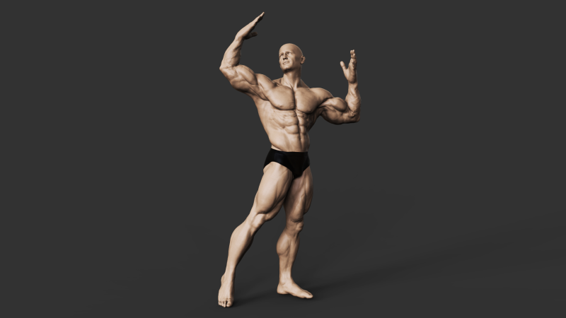 Bodybuilder Model do druku 3D .c4d .max .obj .3ds .fbx .stl .blend