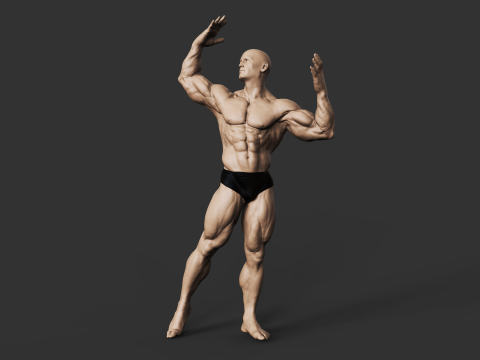 Bodybuilder Model do druku 3D