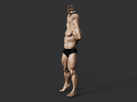 Bodybuilder Model do druku 3D
