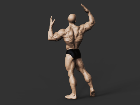 Bodybuilder Model do druku 3D