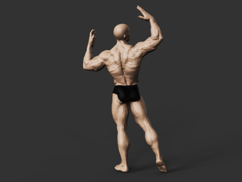 Bodybuilder Model do druku 3D